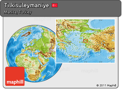 Physical Location Map of Tilkisüleymaniye