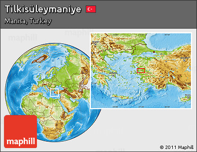 Physical Location Map of Tilkisüleymaniye