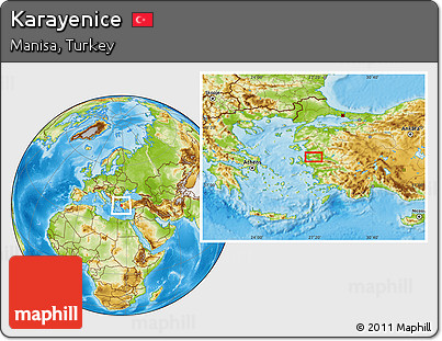Physical Location Map of Karayenice
