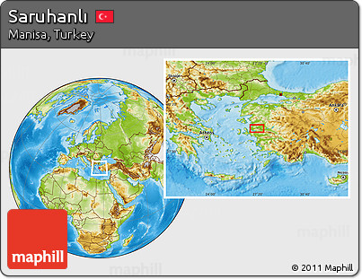 Physical Location Map of Saruhanlı