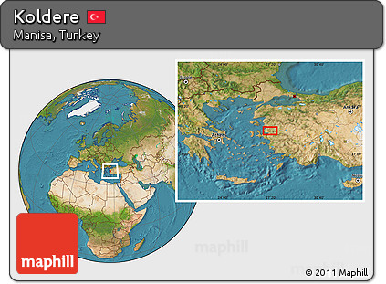 Satellite Location Map of Koldere