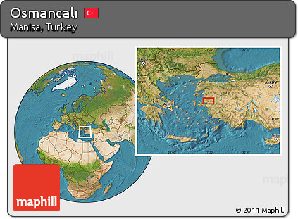 Satellite Location Map of Osmancalı