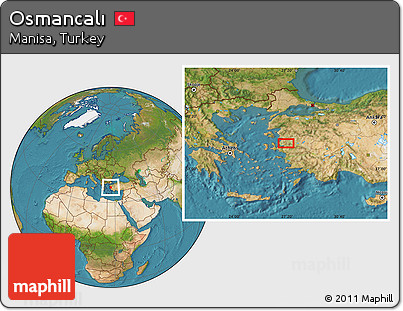 Satellite Location Map of Osmancalı