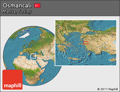 Satellite Location Map of Osmancalı