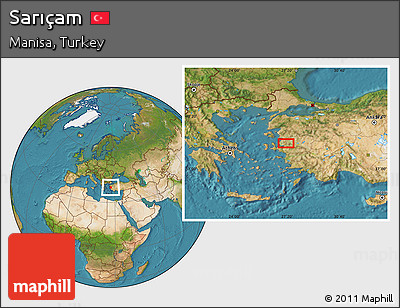 Satellite Location Map of Sarıçam