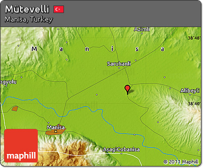 Physical Map of Mütevelli
