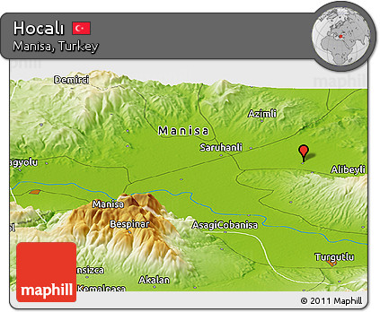 Physical Panoramic Map of Hocalı