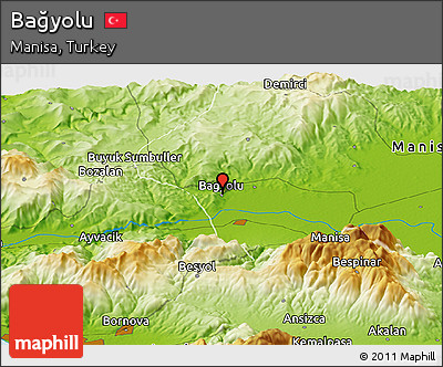 Physical Panoramic Map of Bağyolu