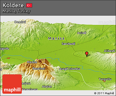 Physical Panoramic Map of Koldere