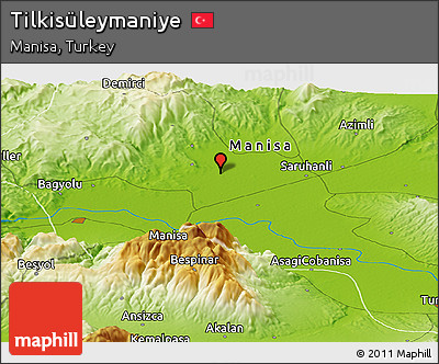 Physical Panoramic Map of Tilkisüleymaniye