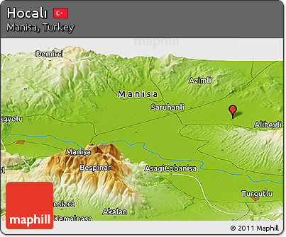 Physical Panoramic Map of Hocalı