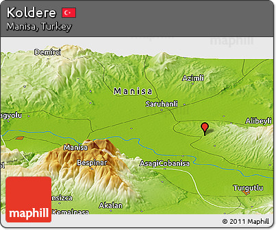 Physical Panoramic Map of Koldere