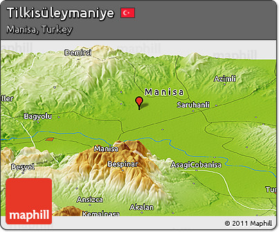 Physical Panoramic Map of Tilkisüleymaniye