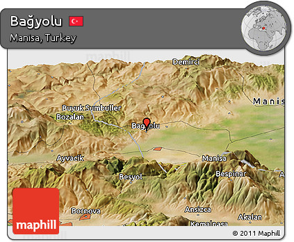 Satellite Panoramic Map of Bağyolu