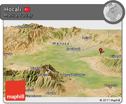 Satellite Panoramic Map of Hocalı