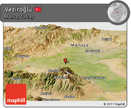 Satellite Panoramic Map of Veziroğlu