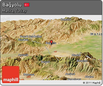 Satellite Panoramic Map of Bağyolu