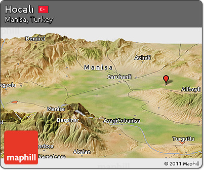 Satellite Panoramic Map of Hocalı