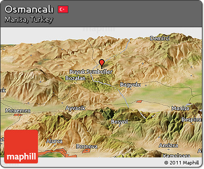 Satellite Panoramic Map of Osmancalı