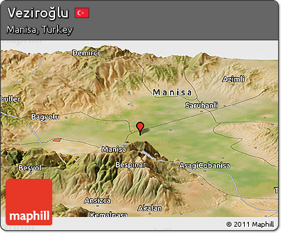 Satellite Panoramic Map of Veziroğlu