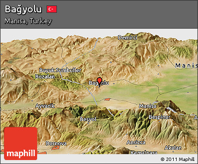 Satellite Panoramic Map of Bağyolu
