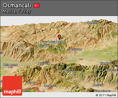 Satellite Panoramic Map of Osmancalı
