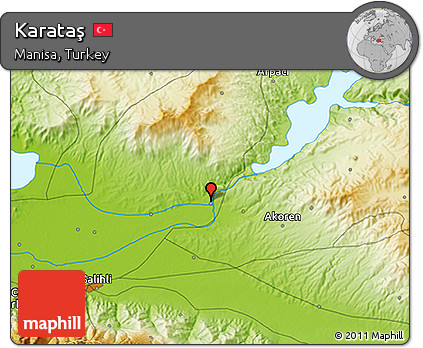 Physical 3D Map of Karataş
