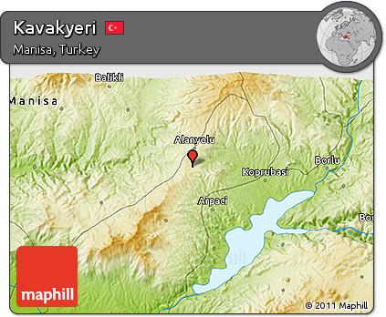 Physical 3D Map of Kavakyeri