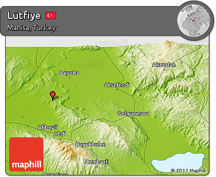Physical 3D Map of Lütfiye