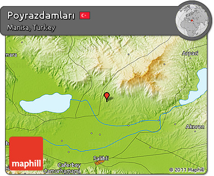 Physical 3D Map of Poyrazdamları