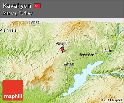 Physical 3D Map of Kavakyeri