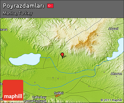 Physical 3D Map of Poyrazdamları