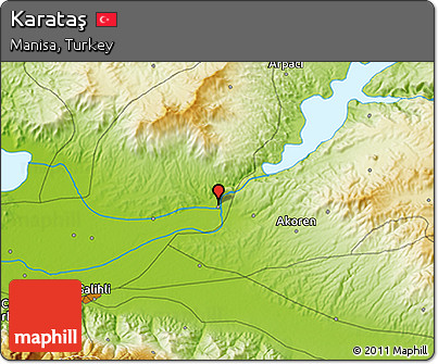 Physical 3D Map of Karataş