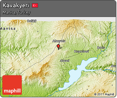 Physical 3D Map of Kavakyeri