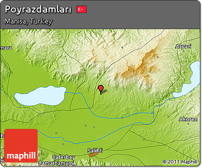 Physical 3D Map of Poyrazdamları