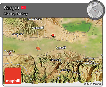 Satellite 3D Map of Kargın