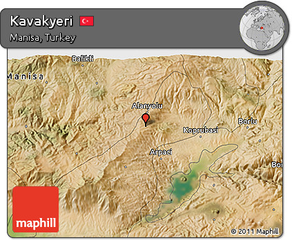 Satellite 3D Map of Kavakyeri