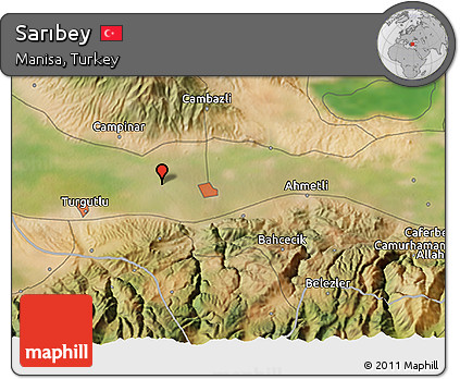 Satellite 3D Map of Sarıbey