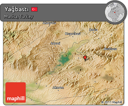 Satellite 3D Map of Yağbastı