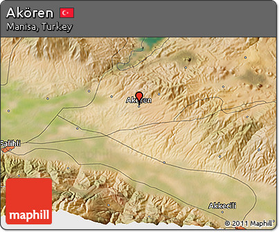 Satellite 3D Map of Akören