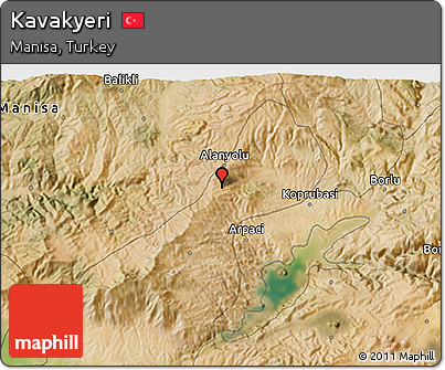 Satellite 3D Map of Kavakyeri