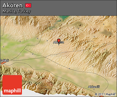 Satellite 3D Map of Akören