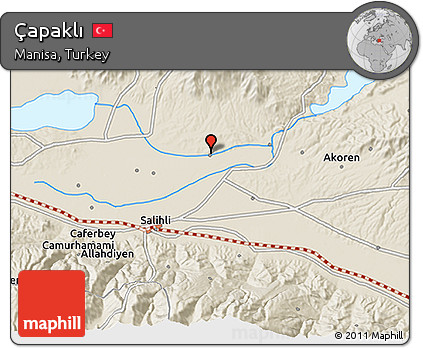Shaded Relief 3D Map of Çapaklı