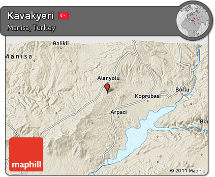 Shaded Relief 3D Map of Kavakyeri