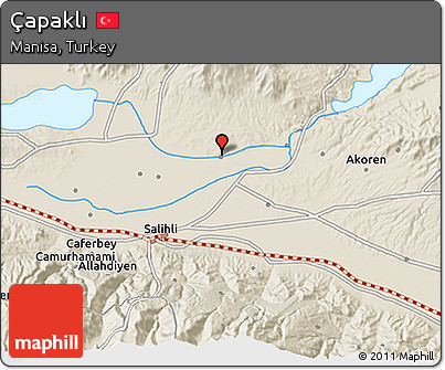 Shaded Relief 3D Map of Çapaklı