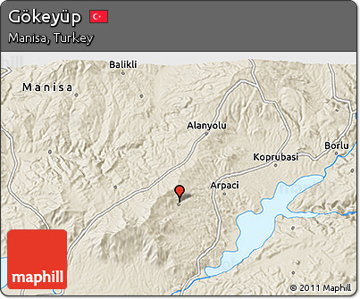 Shaded Relief 3D Map of Gökeyüp