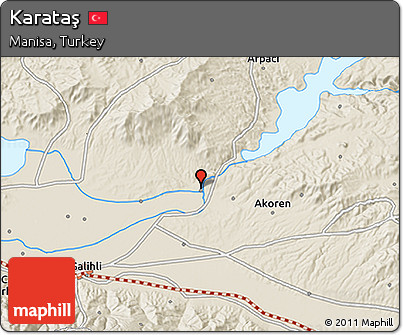 Shaded Relief 3D Map of Karataş