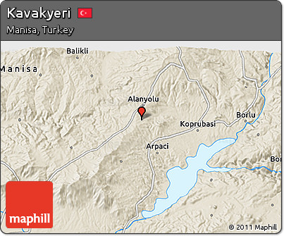 Shaded Relief 3D Map of Kavakyeri