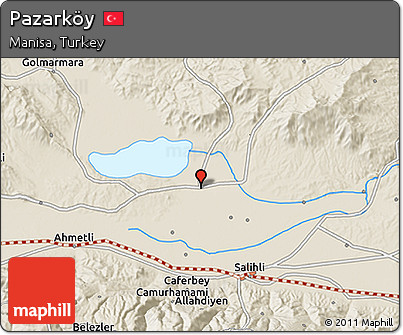 Shaded Relief 3D Map of Pazarköy
