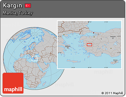 Gray Location Map of Kargın